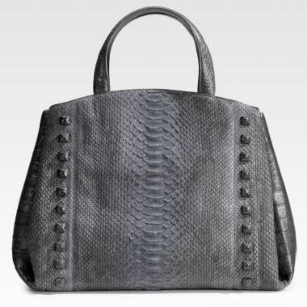 NANCY GONZALEZ Studded Snakeskin & Crocodile Bag
